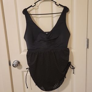 NWT Cacique Swim, 18W 1-piece, black